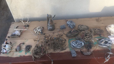 Afrin'de 12 adet tespih tipi patlayıcı düzenek ele geçirildi