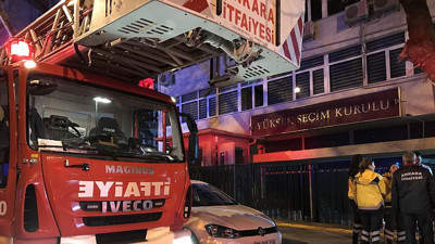 YSK binasında yangın