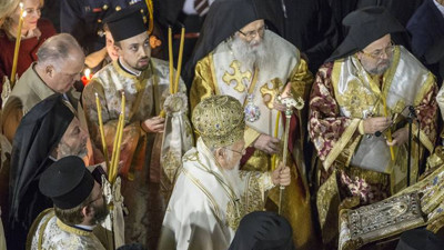 Fener Rum Patrikhanesi'nde Paskalya Ayini