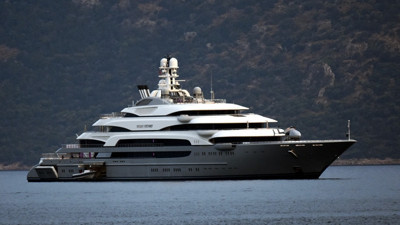 Rus iş insanı Rashnikov'un lüks yatı, Bodrum'da