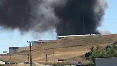Başkent'te fabrika yangını