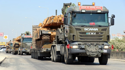 Suriye sınırına askeri sevkiyat