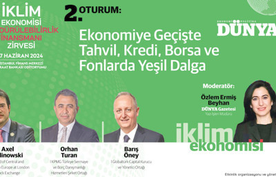 İklim Zirvesi'nde Ekonomiye Geçişte Tahvil, Kredi, Borsa ve Fonlarda Yeşil Dalga oturumu