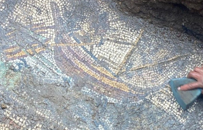 Papa'nın geleceğini açıkladığı İznik'te Hz. İsa döneminden kaldığı iddia edilen mozaik bulundu