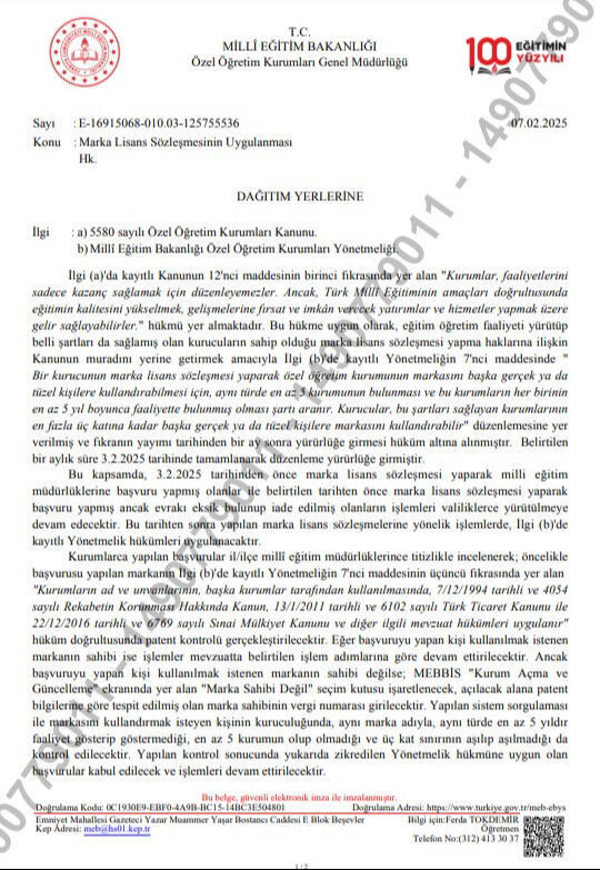 81 ilin valiliğine özel okul talimatı - Resim : 1