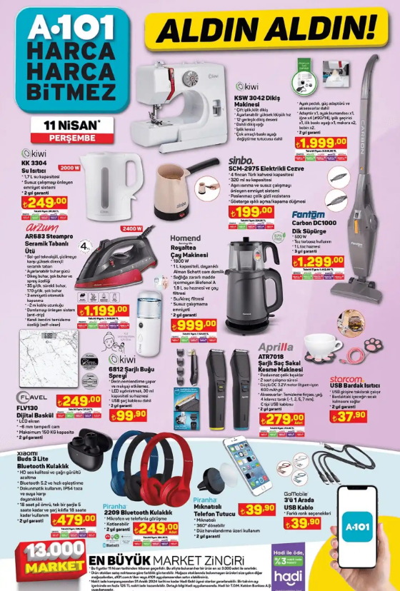 A101 markete bu hafta Elektrikli Moped geliyor! A101 market 11 Nisan 2024 aktüel ürünler kataloğu - Resim: 5