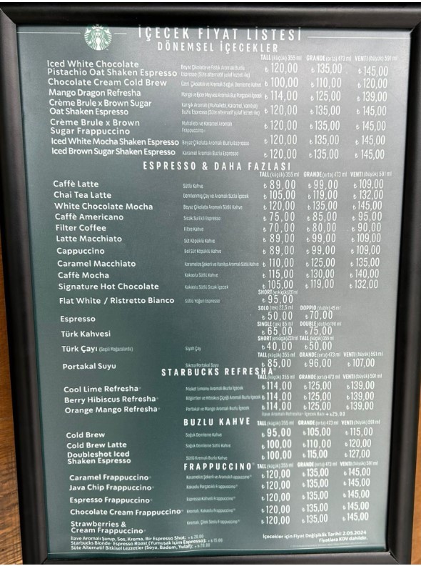Starbucks Türkiye ürünlerine ikinci zam - Resim : 2