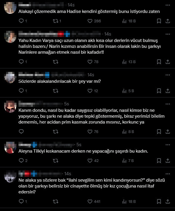 'Sıfır Tolerans' krizi: Hadise'nin Narin Güran'a ithaf ettiği şarkıya sosyal medyada tepki yağdı! - Resim : 1