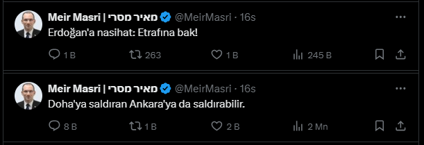 İsrailli akademisyenden Türkiye'ye tehdit! 'Doha'ya saldıran Ankara’ya da saldırabilir' - Resim : 1