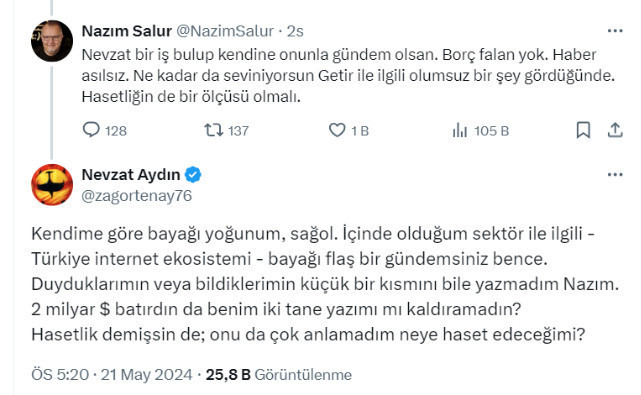 Nevzat Aydın ve Nazım Salur sosyal medyada tartıştı - Resim : 2