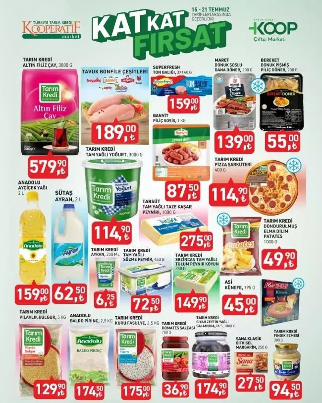 TARIM KREDİ 15-22 TEMMUZ 2025 KAT KAT FIRSAT KATALOĞU: Çiftçi markette hangi ürünler indirimli? - Resim: 2
