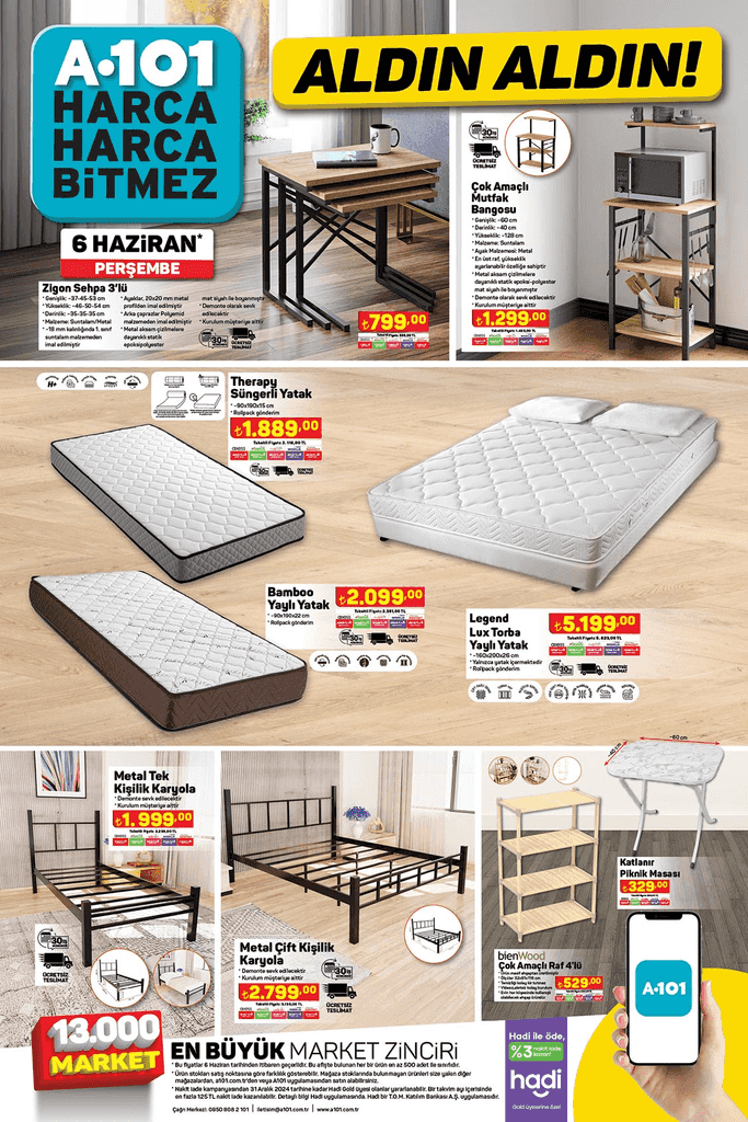 A101 6 Haziran Perşembe Aldın Aldın kataloğu: Tiny House ve Kurban Bayramı’na özel indirimli ürünler - Resim: 5