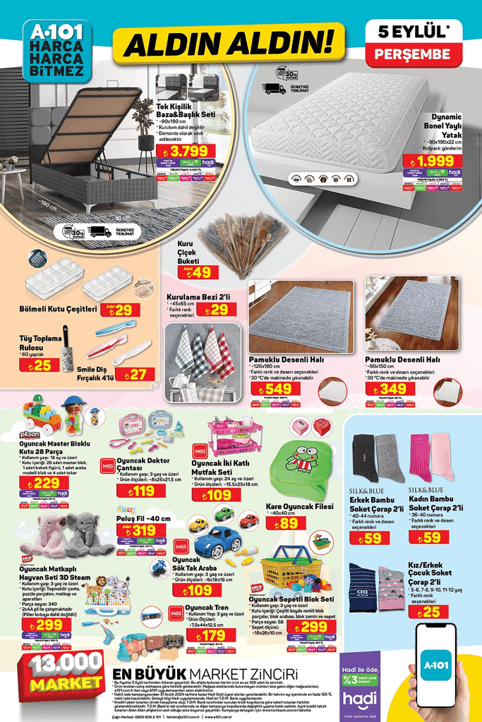 A101 5 EYLÜL 2024 PERŞEMBE ALDIN ALDIN AKTÜEL İNDİRİMLERİ: 'Kaçırılmayacak Fırsatlar' - Resim: 6
