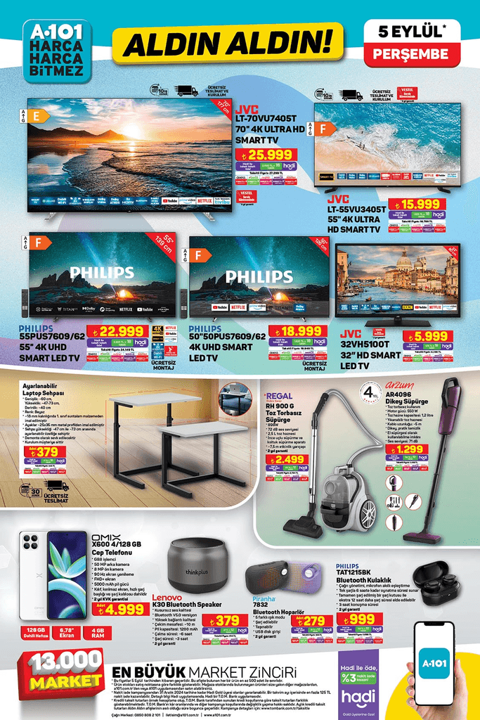 A101 5 EYLÜL 2024 PERŞEMBE ALDIN ALDIN AKTÜEL İNDİRİMLERİ: 'Kaçırılmayacak Fırsatlar' - Resim: 2