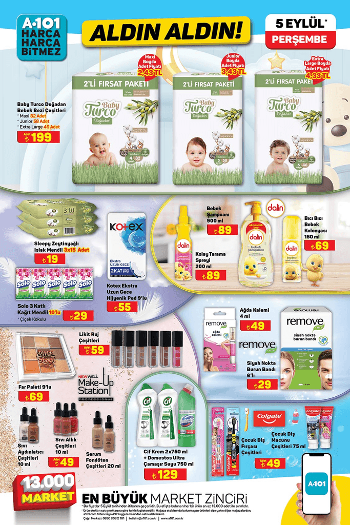 A101 5 EYLÜL 2024 PERŞEMBE ALDIN ALDIN AKTÜEL İNDİRİMLERİ: 'Kaçırılmayacak Fırsatlar' - Resim: 9