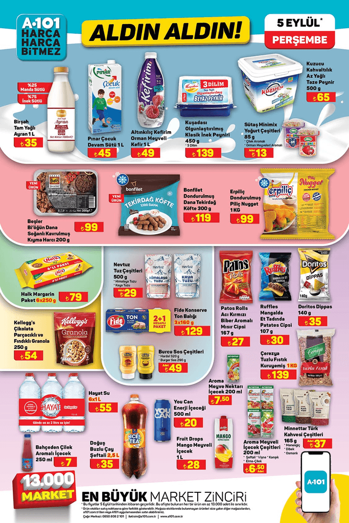 A101 5 EYLÜL 2024 PERŞEMBE ALDIN ALDIN AKTÜEL İNDİRİMLERİ: 'Kaçırılmayacak Fırsatlar' - Resim: 8