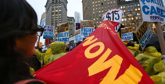 ABD'de asgari ücret için binler yürüdü - Resim: 1