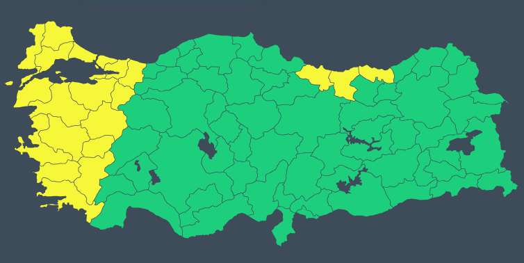 Meteoroloji’den 21 ile sarı kodlu uyarı! Kuvvetli yağış ve fırtına bekleniyor - Resim : 1