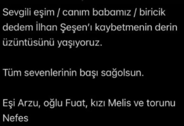 Son Dakika: Kanserle mücadele ediyordu: Ünlü sanatçı İlhan Şeşen'den acı haber - Resim : 1