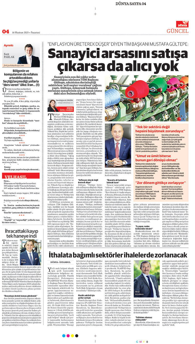 TİM Başkanı Mustafa Gültepe: Önlem almazsak, üretimde küçülen ülkelerden olacağız - Resim : 1