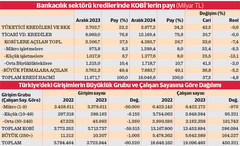 KOBİ’lerin finansmana erişimi 2024’te kısıldı umut 2025’e - Resim : 1