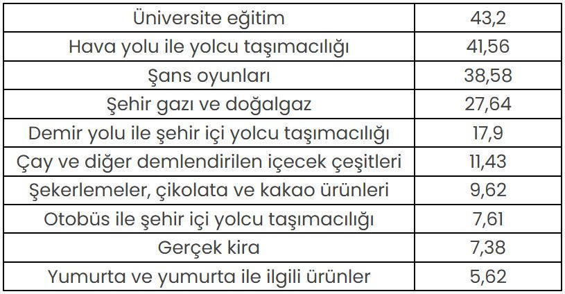 Ağustos ayının zam şampiyonu üniversite eğitimi! - Resim : 2