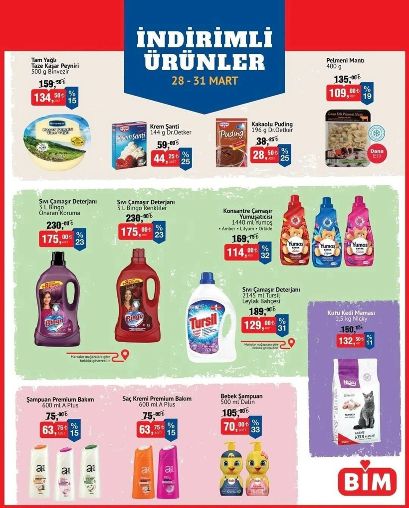 BİM 28-31 MART 2025 AKTÜEL KATALOĞU: BİM'de hangi ürünler indirimli? - Resim: 1