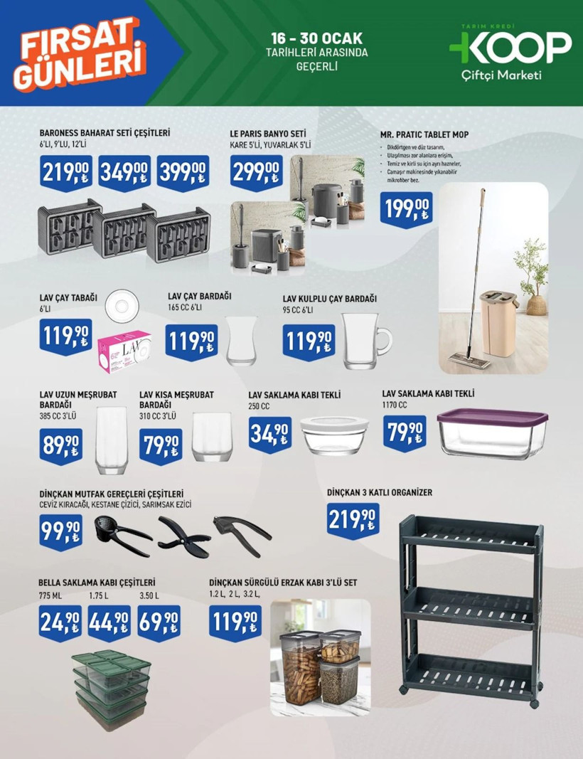 TARIM KREDİ KOOPERATİFİ İNDİRİM KATALOĞU: 16-30 Ocak Tarihlerinde Hangi Ürünlerde Fırsatlar Var? - Resim: 1