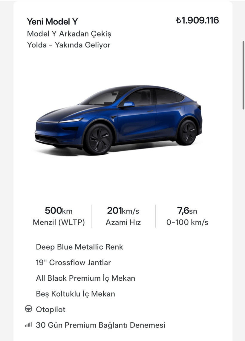 Tesla Model Y'nin en ucuz aracı satışa çıktı! İşte fiyatı ve özellikleri - Resim: 5