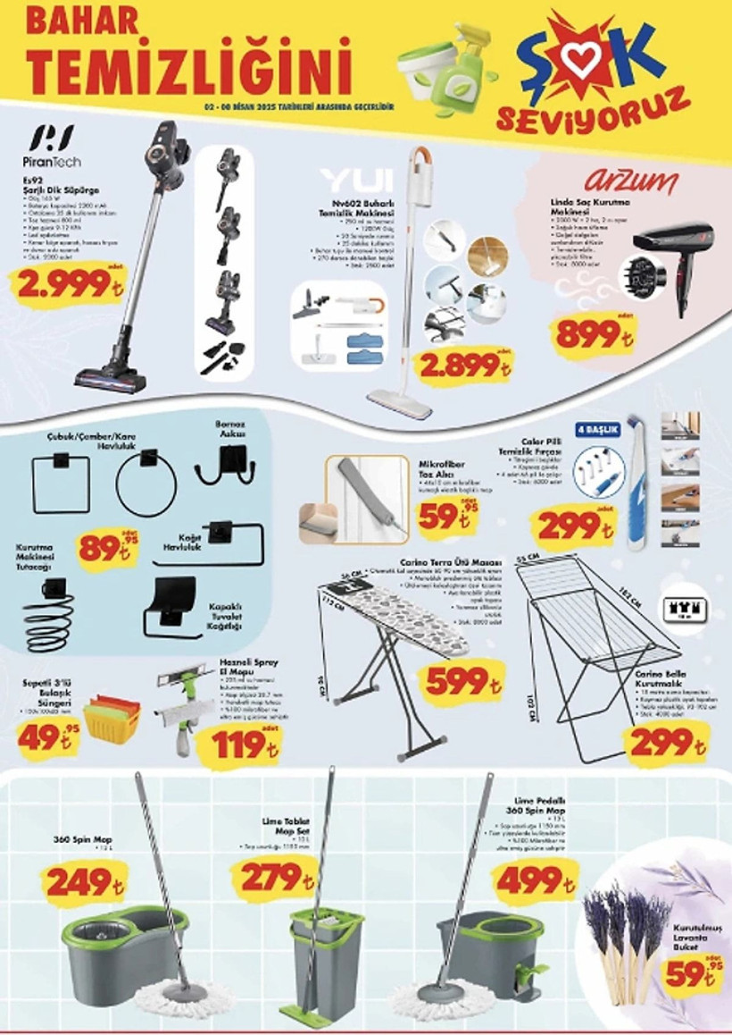 ŞOK 5-8 NİSAN 2025 AKTÜEL KATALOĞU: ŞOK'a dikey süpürge geliyor! - Resim: 2