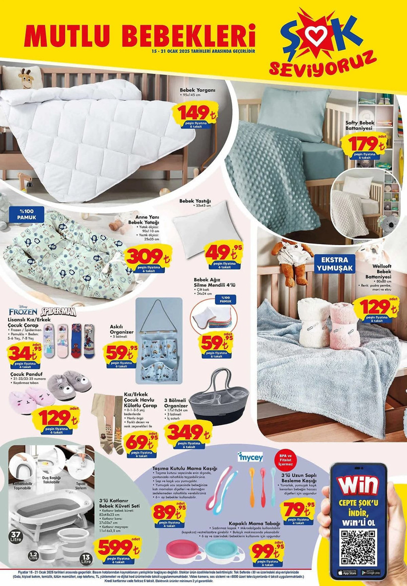 ŞOK MARKET 15-21 OCAK 2025 KATALOĞU YAYINLANDI! ŞOK'a bebek bakım ürünleri geliyor - Resim: 1