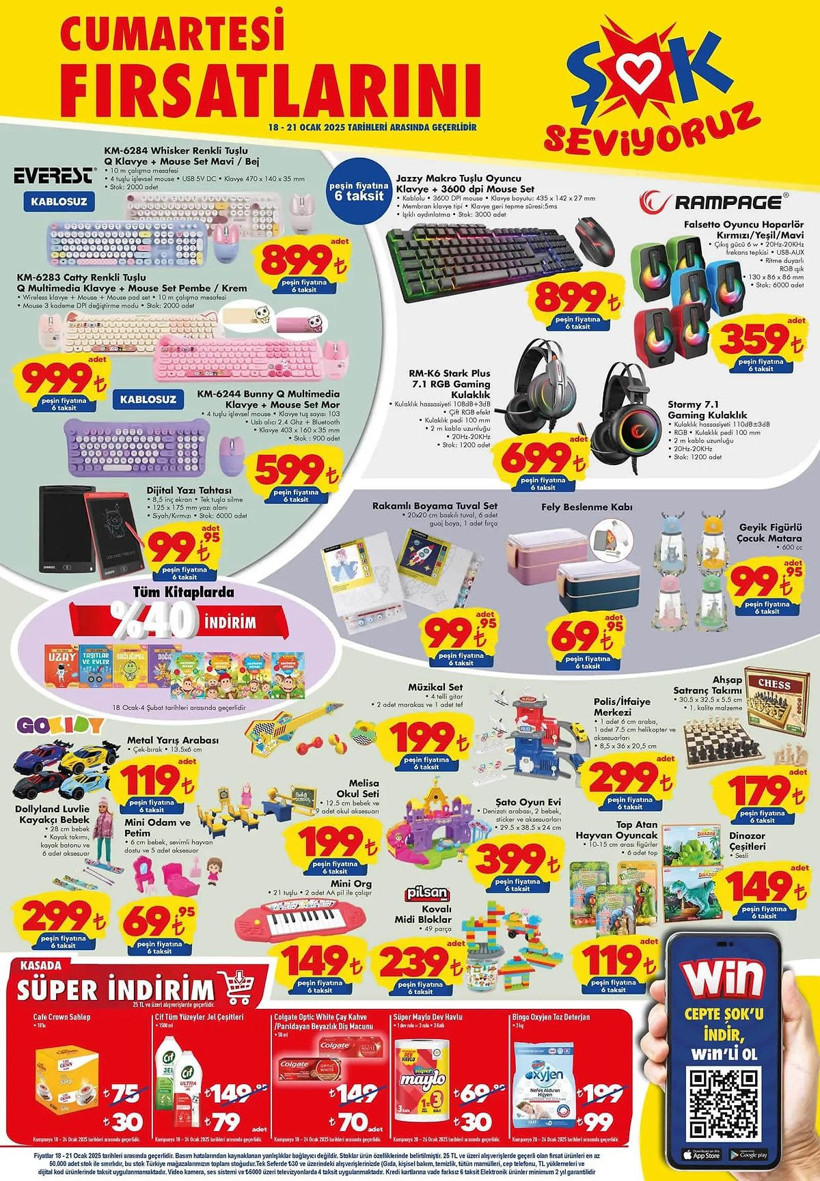 ŞOK MARKET 18-21 OCAK CUMARTESİ FIRSATLARI KATALOĞU: ŞOK'a hangi ürünler geliyor? - Resim: 1