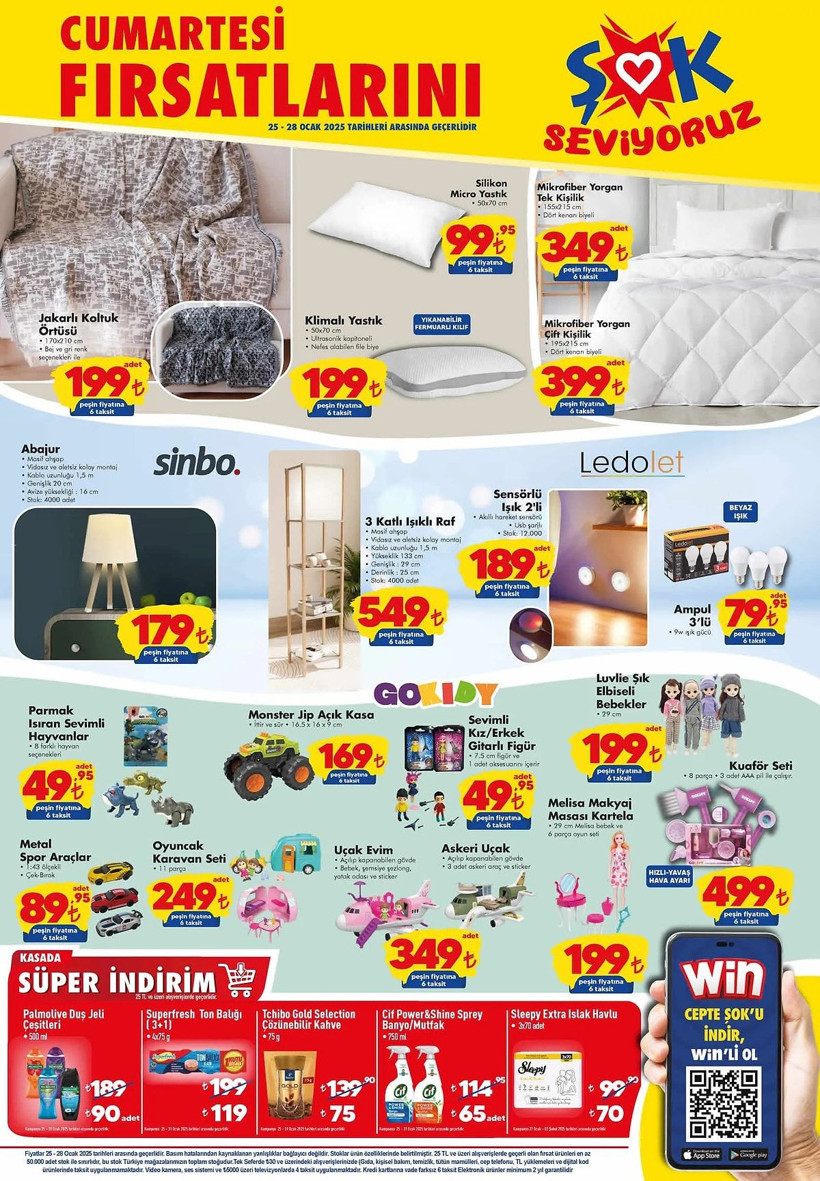 ŞOK CUMARTESİ FIRSATLARI KATALOĞU YAYIMDA: 25-28 Ocak 2025 Tarihlerinde Hangi Ürünler İndirimli? - Resim: 1