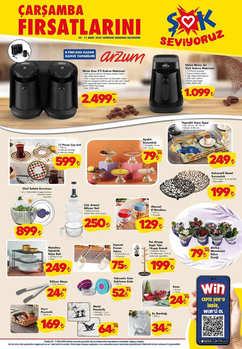 ŞOK 5-11 MART 2025 HAFTANIN FIRSATLARI KATALOĞU: ŞOK'a İkili Kahve Makinesi Geliyor! - Resim: 1