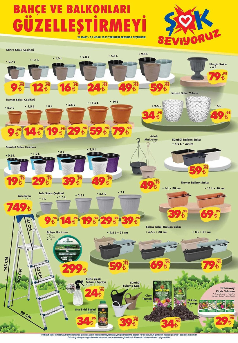 ŞOK 26 MART-1 NİSAN 2025 AKTÜEL KATALOĞU: ŞOK'a bahçe ürünleri geliyor! - Resim: 3