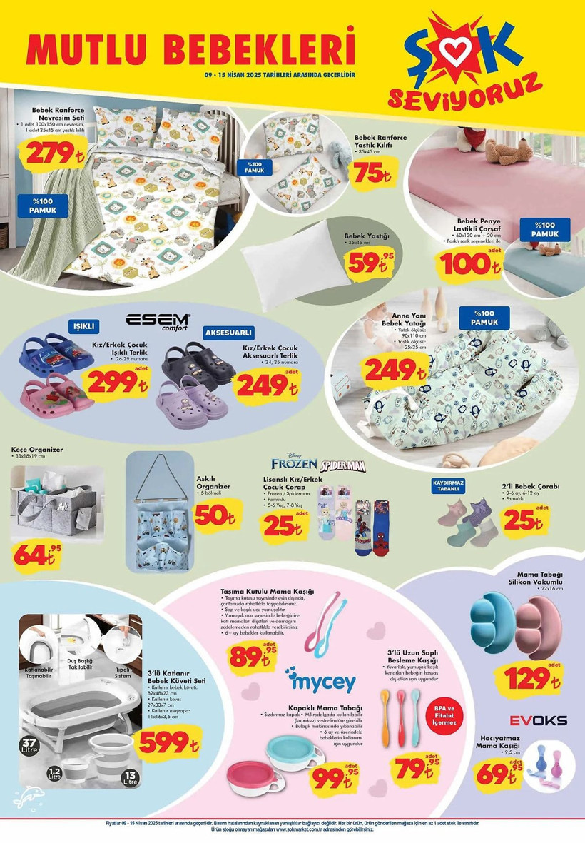 ŞOK 9-15 NİSAN 2025 AKTÜEL KATALOĞU: ŞOK'a bebek ürünleri geliyor! - Resim: 1