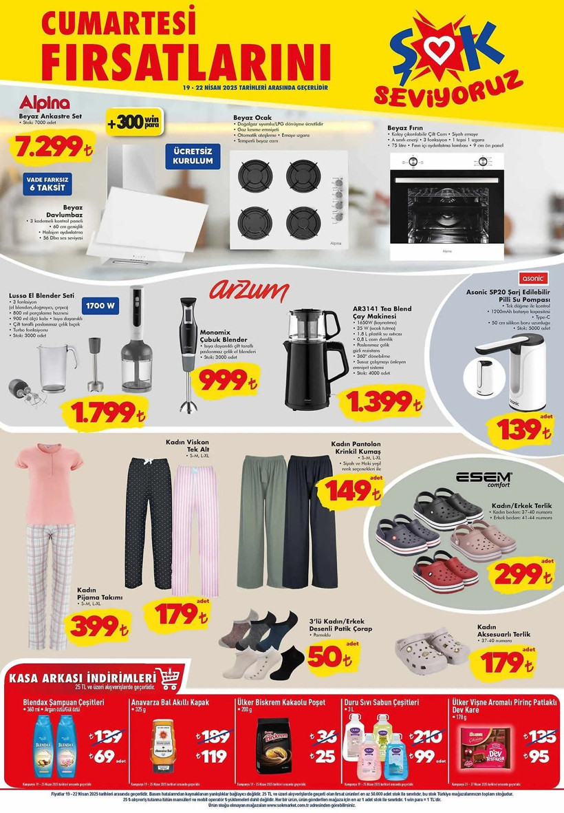 ŞOK 19-22 NİSAN 2025 AKTÜEL KATALOĞU: ŞOK'a ankastre set geliyor! - Resim: 1