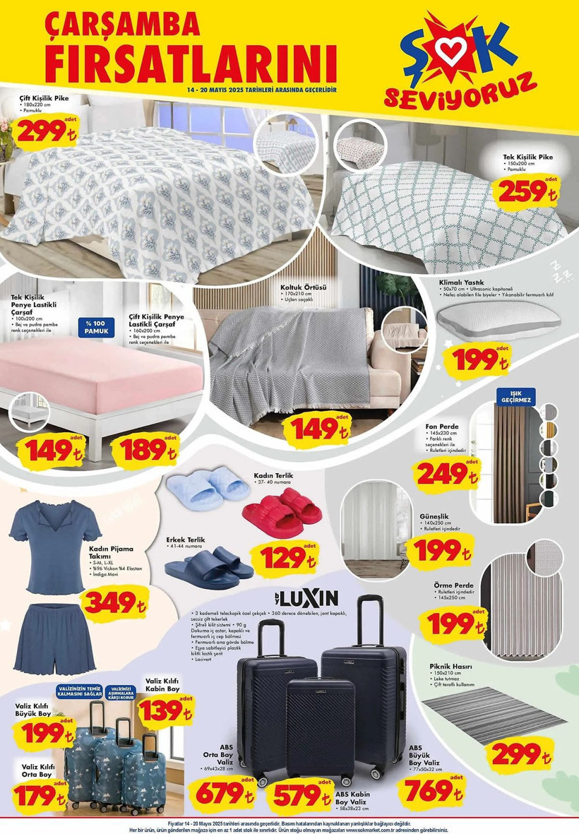 ŞOK 14-20 MAYIS 2025 AKTÜEL KATALOĞU: ŞOK'a valiz geliyor! - Resim: 2