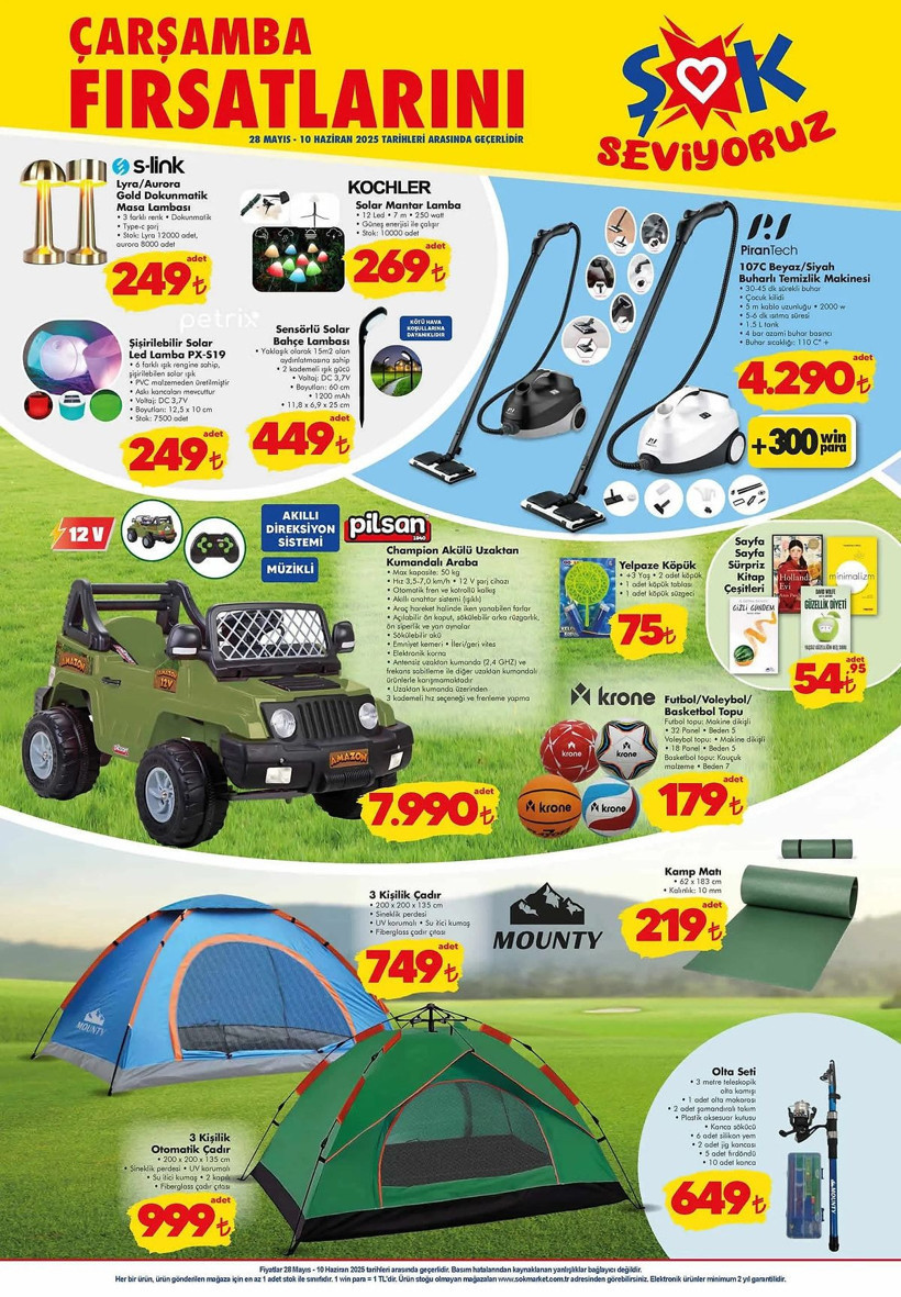 ŞOK 28 MAYIS-10 HAZİRAN 2025 AKTÜEL KATALOĞU: ŞOK'a 3 kişilik otomatik çadır geliyor! - Resim: 2