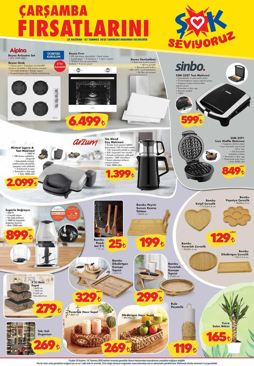 ŞOK 25 HAZİRAN - 1 TEMMUZ AKTÜEL KATALOĞU: ŞOK'a beyaz ankastre set geliyor! - Resim: 2