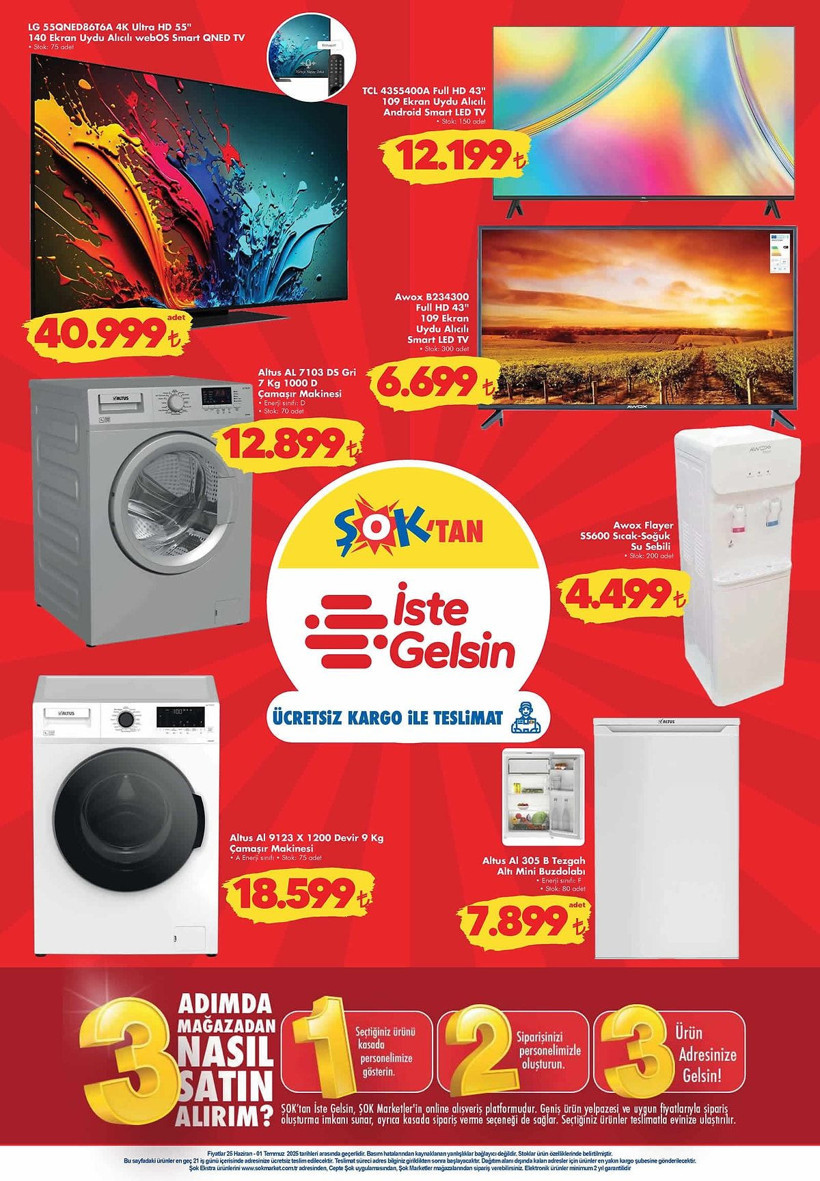 ŞOK 25 HAZİRAN - 1 TEMMUZ AKTÜEL KATALOĞU: ŞOK'a beyaz ankastre set geliyor! - Resim: 7