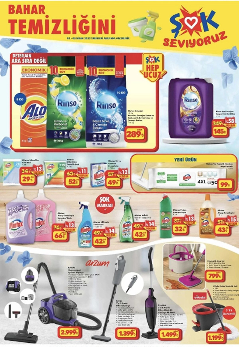 ŞOK 5-8 NİSAN 2025 AKTÜEL KATALOĞU: ŞOK'a dikey süpürge geliyor! - Resim: 3
