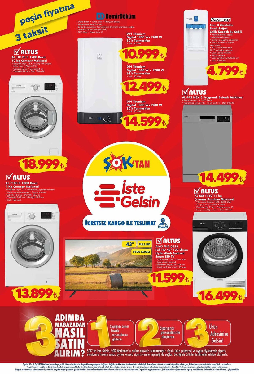 ŞOK 10-16 EYLÜL 2025 HAFTANIN FIRSATLARI KATALOĞU: ŞOK'a termosifon geliyor! - Resim: 7