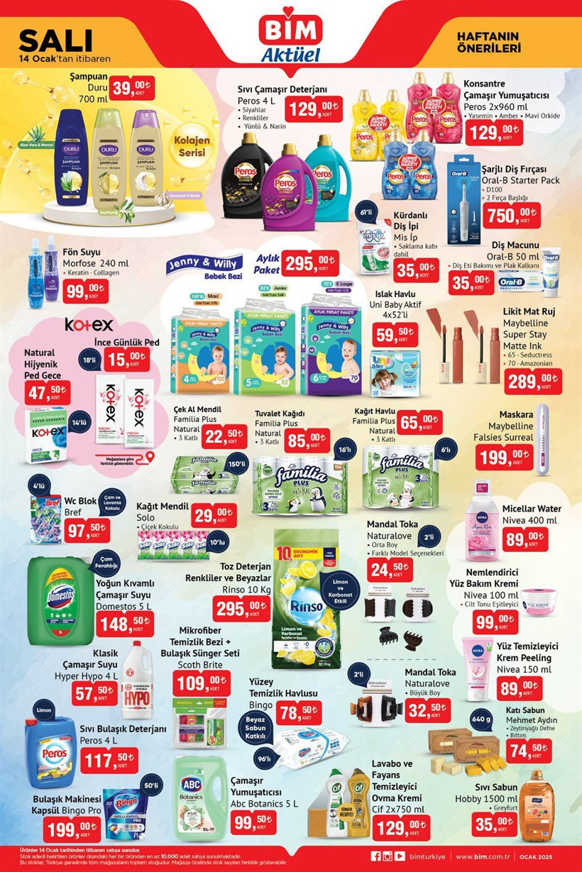 BİM HAFTANIN ÖNERİLERİ AKTÜEL ÜRÜNLER: 14 Ocak Salı günü BİM markette neler var? - Resim: 3