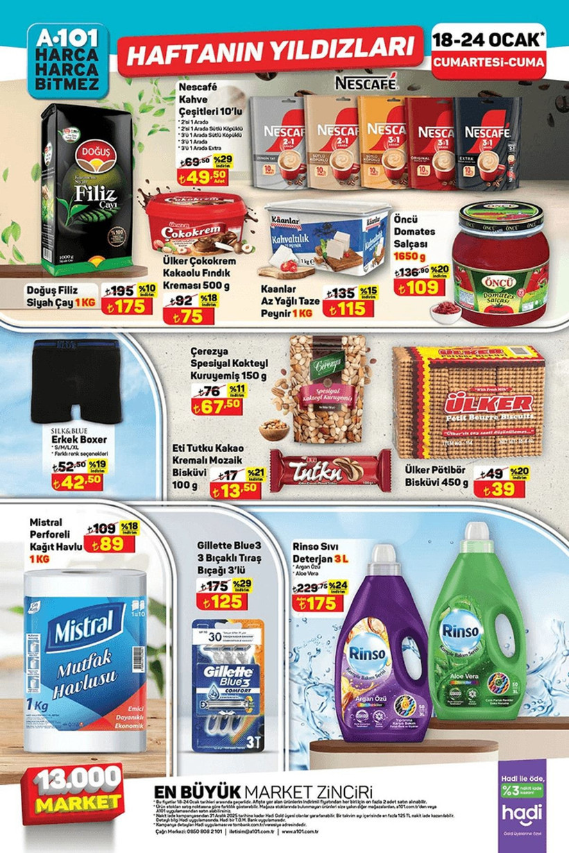 A101 HAFTANIN YILDIZLARI KATALOĞU: 18-24 Ocak 2025 tarihlerinde A101'de hangi ürünler indirimli? - Resim: 1
