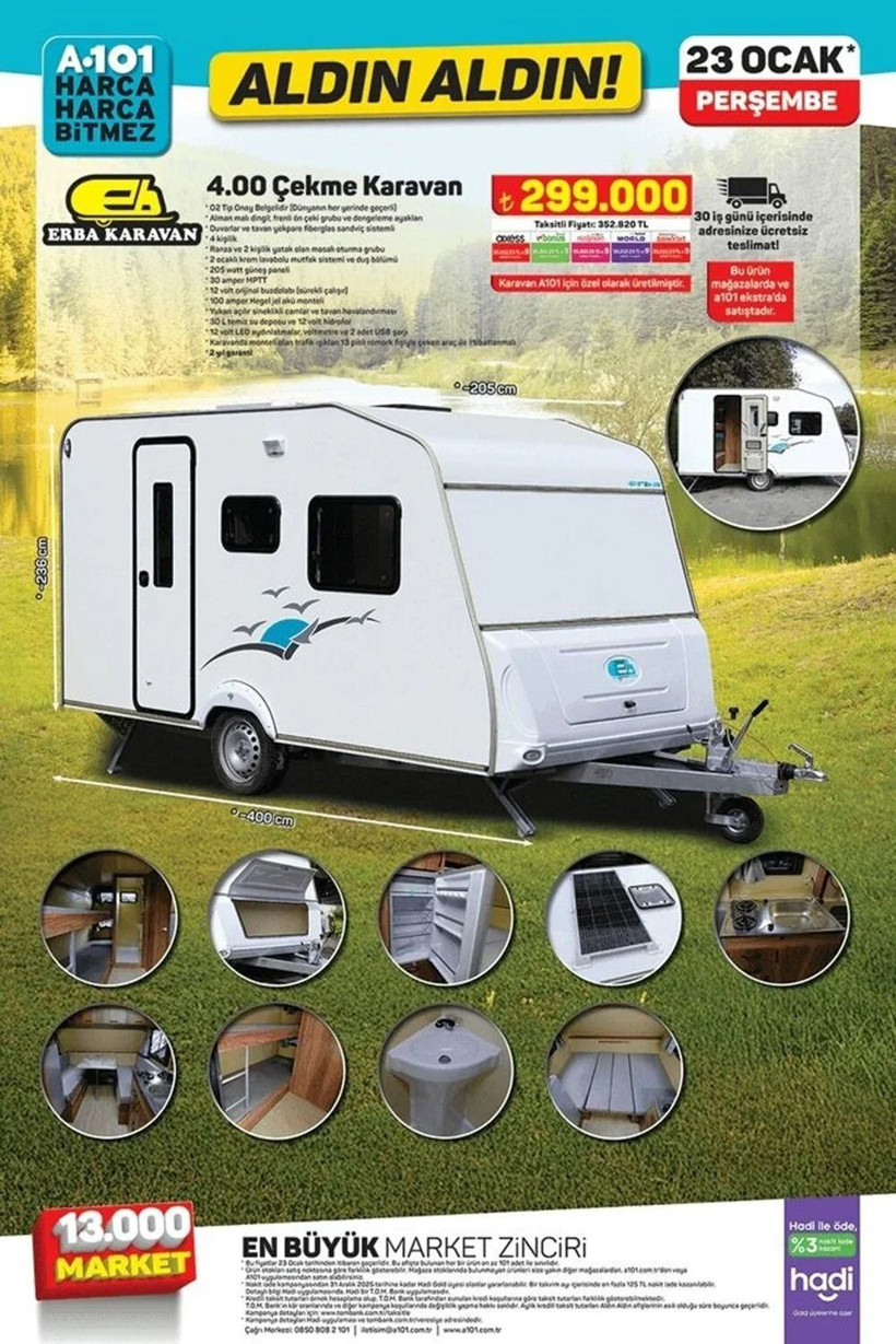A101 ALDIN ALDIN 23 OCAK 2025 KATALOĞU: A101'e Karavan Geliyor! - Resim: 1
