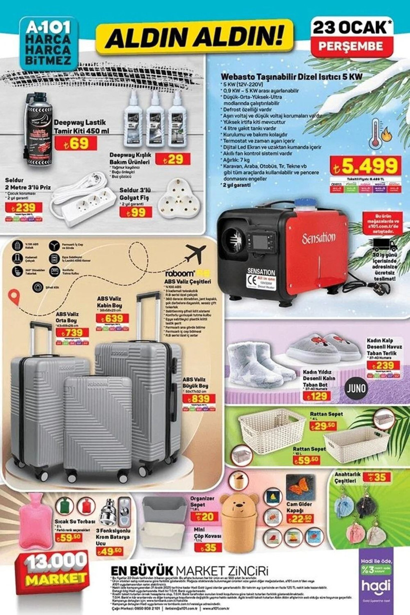 A101 ALDIN ALDIN 23 OCAK 2025 KATALOĞU: A101'e Karavan Geliyor! - Resim: 3