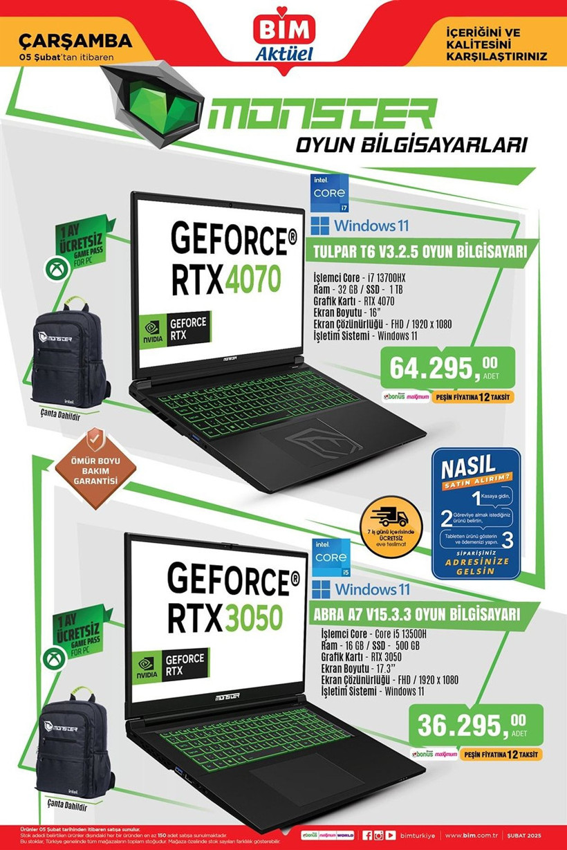 BİM 4-5-7 ŞUBAT 2025 AKTÜEL KATALOĞU YAYIMDA: BİM'e Oyun Bilgisayarı Geliyor! - Resim: 4