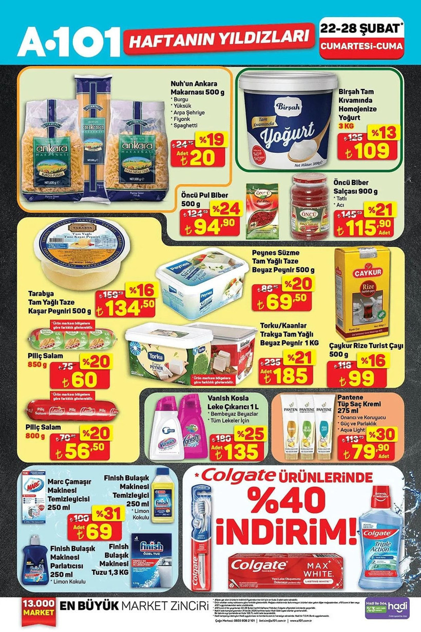 A101 HAFTANIN YILDIZLARI KATALOĞU: 22-28 Şubat 2025 Tarihlerinde A101'de Hangi Ürünler İndirimli? - Resim: 1