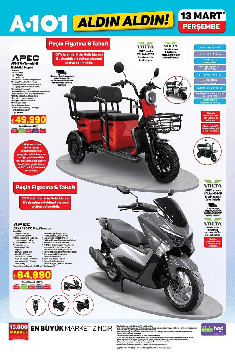 A101 8-14 MART 2025 AKTÜEL KATALOĞU: A101'e Scooter Geliyor! - Resim: 11